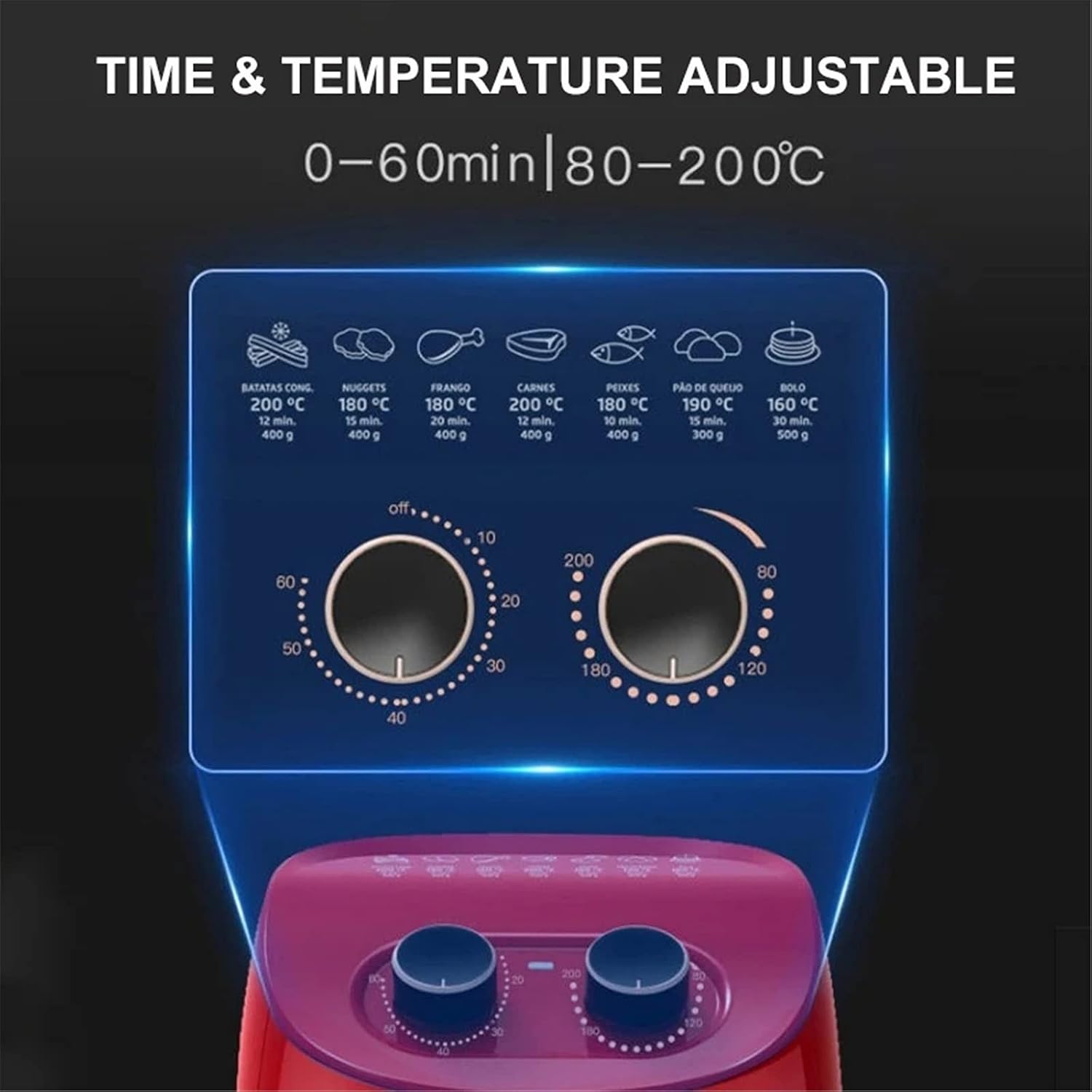 Air Fryers For Home Use Air Fryer 1000W Kitchen Oven Oil Free Low Fat Healthy Cooker Oven 3.5L Comfortable anniversary