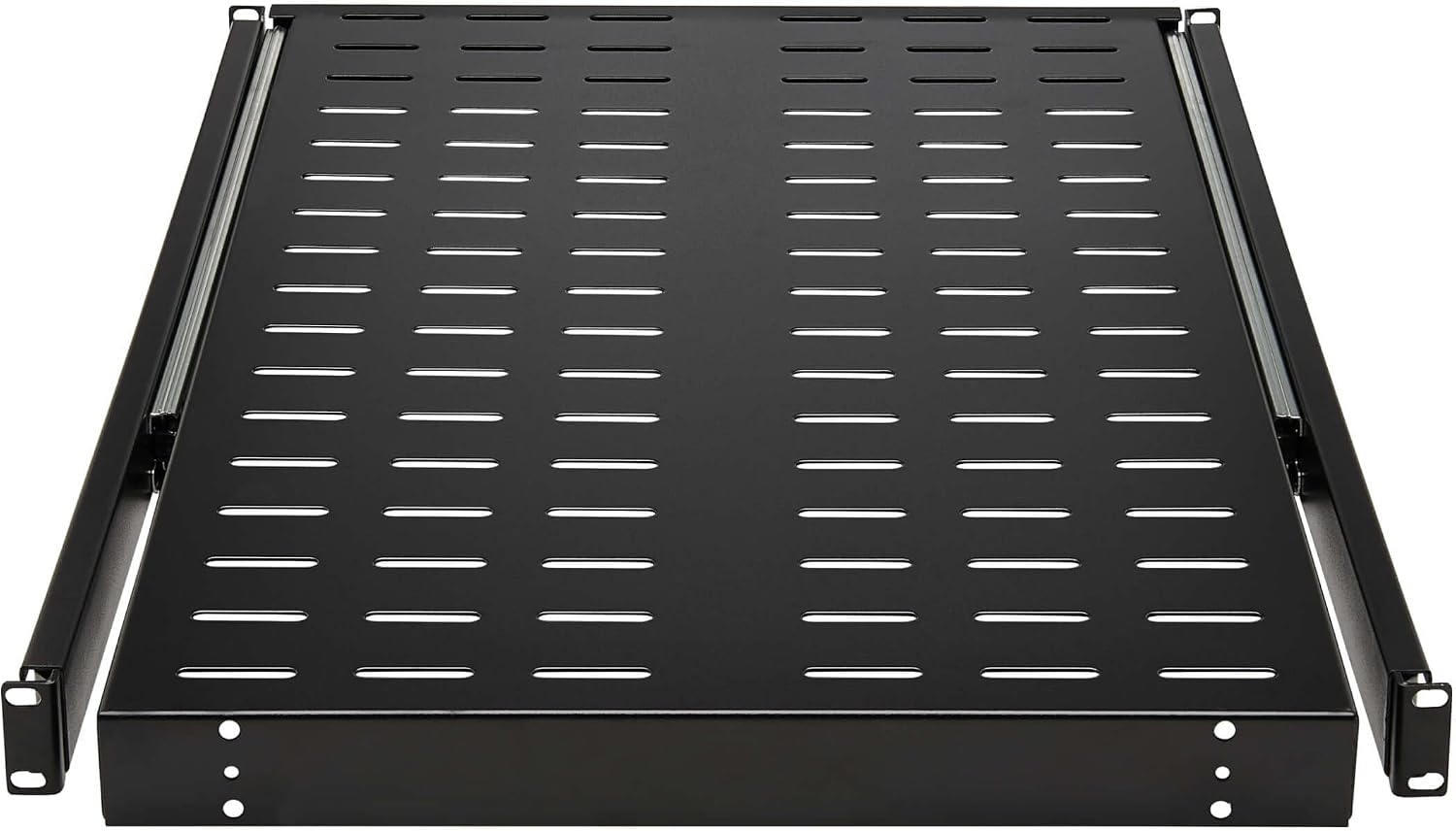 Tripp Lite 1U Sliding Steel Server Rack Enclosure Shelf, Vented Airflow Design, Mount Hardware Included, 28.3 inch Depth, 50 lb / 23 Kg Capacity, 5-Year Warranty (SRSHELF4PSLVENT)