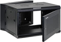 AEONS 6U Professional Wall Mount IT Cabinet Enclosure Double Section Hinged Swing Out 19-Inch Server Network Rack with Vented Door 22-Inches Deep Black (Fully Assembled)