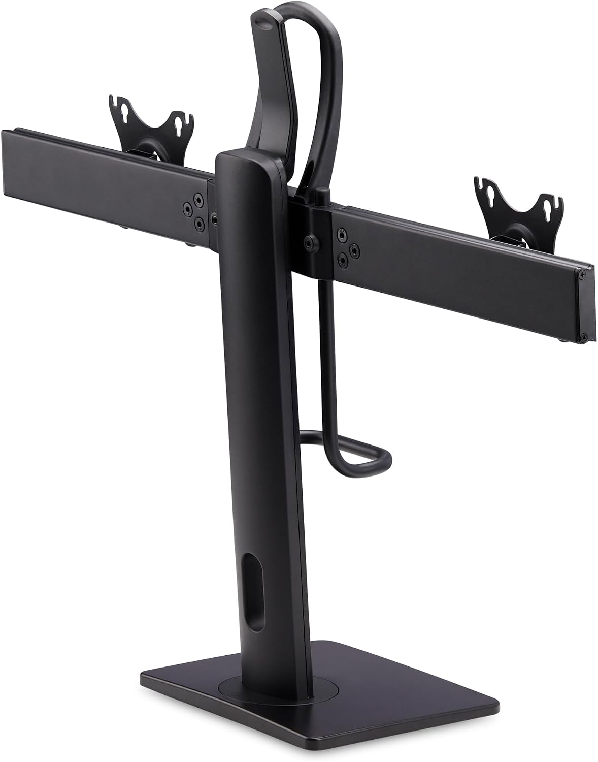 StarTech.com Crossbar Dual Monitor Desk Stand for 27inch Screens, Max Cap 26.4lb, VESA Mount 75x75/100x100, Height Adjustable