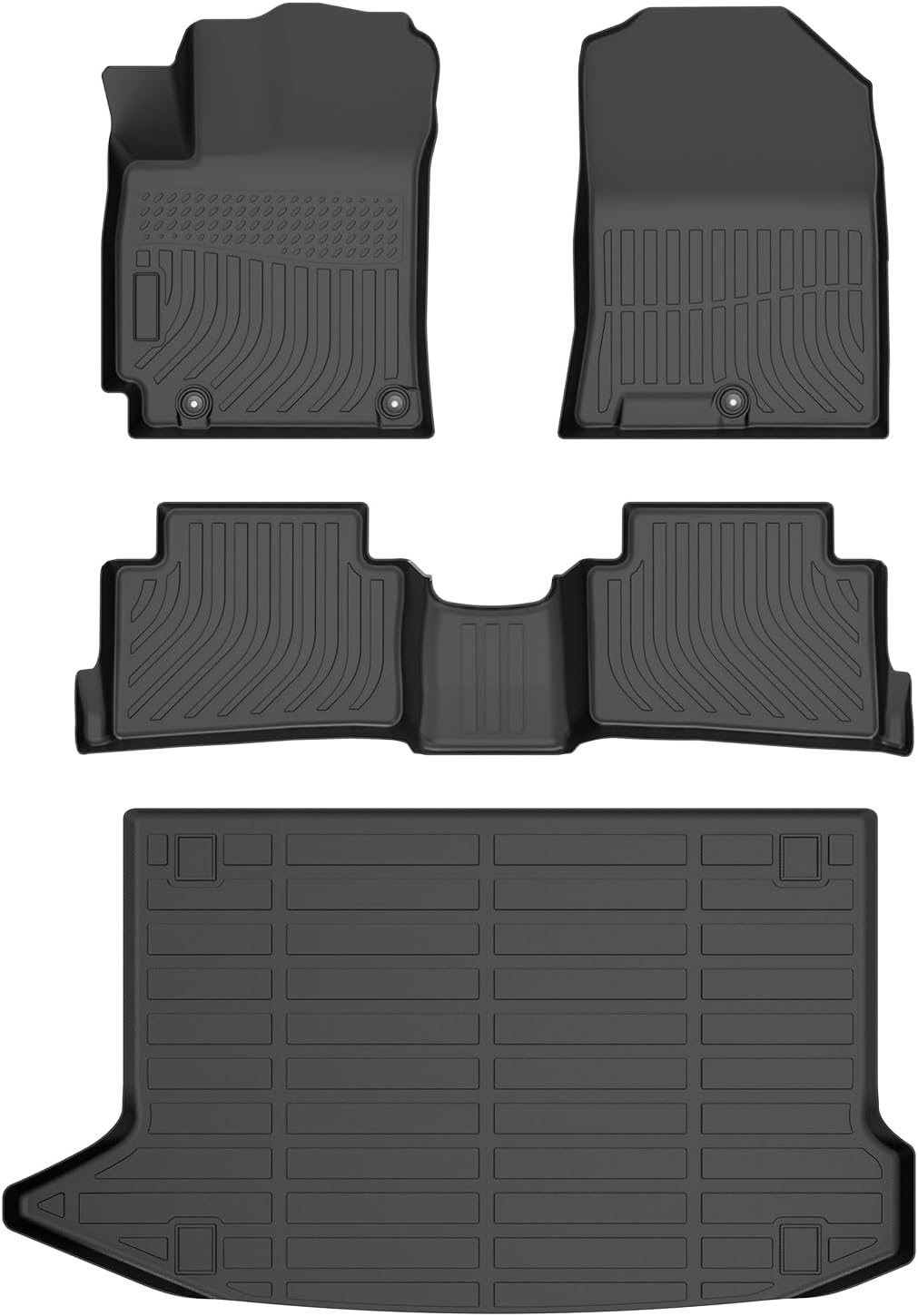 Cartist Floor Mats and Cargo Liner Fit for Hyundai Kona 2018-2023/Kona N 2022-2023 (No Electric Models) All Weather Floor Mat Kona Accessories Heavy Duty Carpet Protection