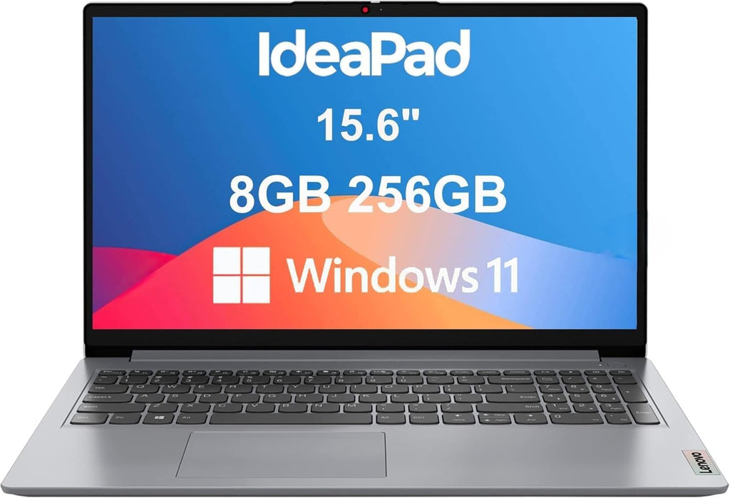 Lenovo IdeaPad 1 15.6' Home & Business Laptop (AMD Athlon 3050U, 8GB RAM, 256GB Storage (128GB eMMC + 128GB SSD)) Anti-Glare, Webcam, Wi-Fi, HDMI, Type-C, 10-Hour Long Battery, Win 11 Home in S Mode