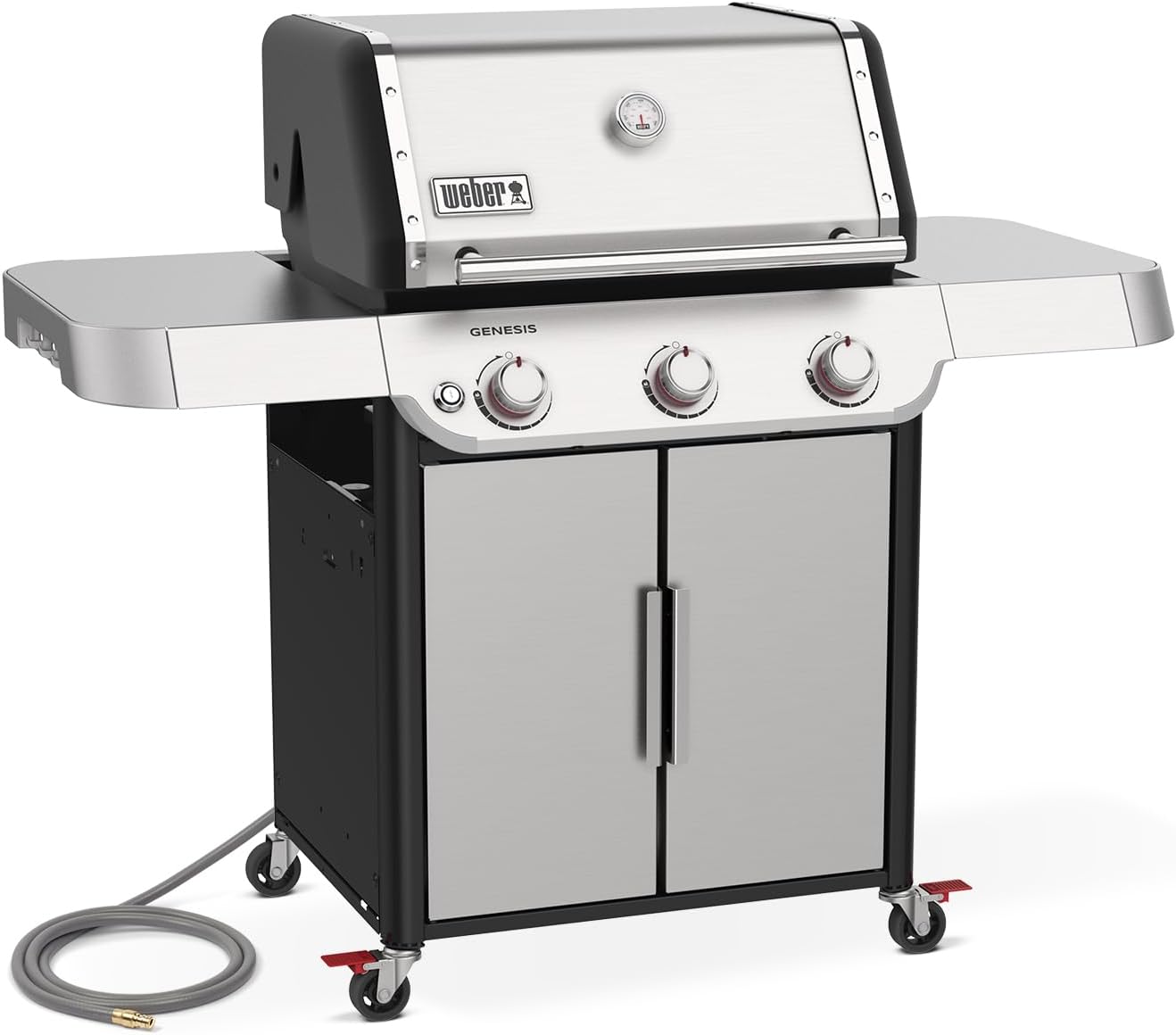 Weber Genesis S-315 Natural Gas Grill for Outdoor Cooking, Stainless Steel, 3 Burners – Stainless Steel Cooking Grates & PureBlu Burners