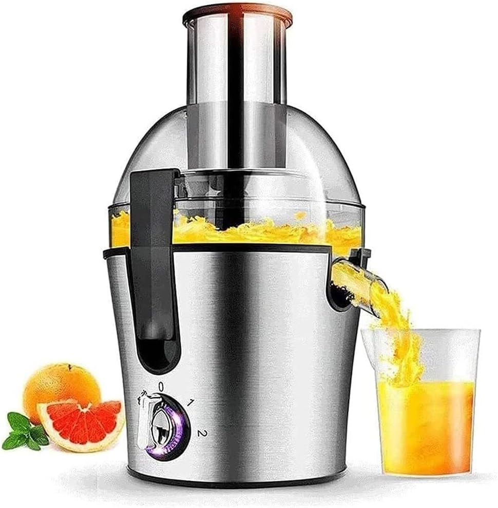 3-Speed Centrifugal Juicer, Powerful Stainless Steel Juicer Extractor for Fruits & Vegetables, Easy to Clean with Pulse Function