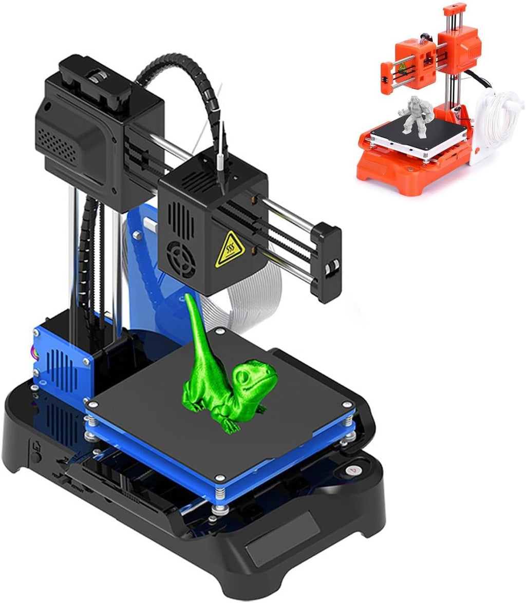 FDM Mini 3D Printer, 3D Printer for Beginners, High Printing Accuracy Printing Volume 4x4x4in Mini 3D Printer 100‑240V Black