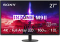 Sony INZONE M9 II 27' 4K UHD (3840 x 2160) 160Hz Full Array LED 1ms GtG NVIDIA G-SYNC Gaming Monitor, DisplayHDR 600, Built-in Speakers, DisplayPort 2.1 (UHBR10) /VRR HDMI 2.1-3 Year Limited Warranty