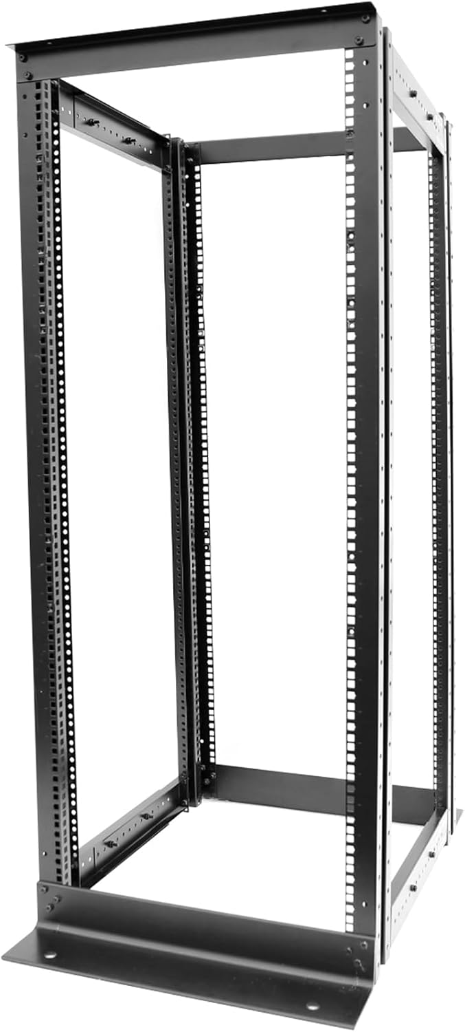 4-Post 27U Open Frame Server Rack for 19' IT Network Equipment & A/V Devices，22'-34' Adjustable Depth，Heavy Duty Free Standing Rack for Servers & AV Gear 4POST-N27U