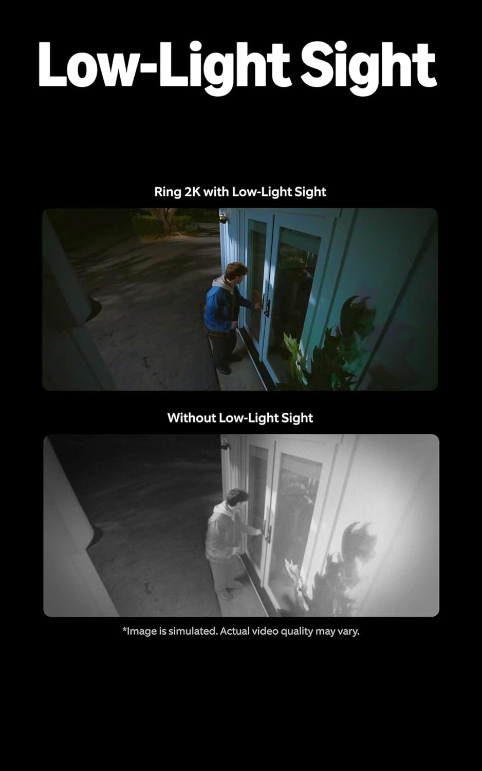 Ring Outdoor Cam Plus, Plug-In (newest model), Home or business security, Wide-Angle 2K Video with Ring Vision, Low-Light Sight for full-color night vision, Mount-Anywhere Versatility, 2-pack, White