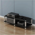 Stereo Stands Modern Audio Rack Tower AV Media Stand Wooden Tiered Shelves 2 Tier,3 Tier,4 Tier Audio Rack Shelf AV Media Player Stand(Black,2 Tier)