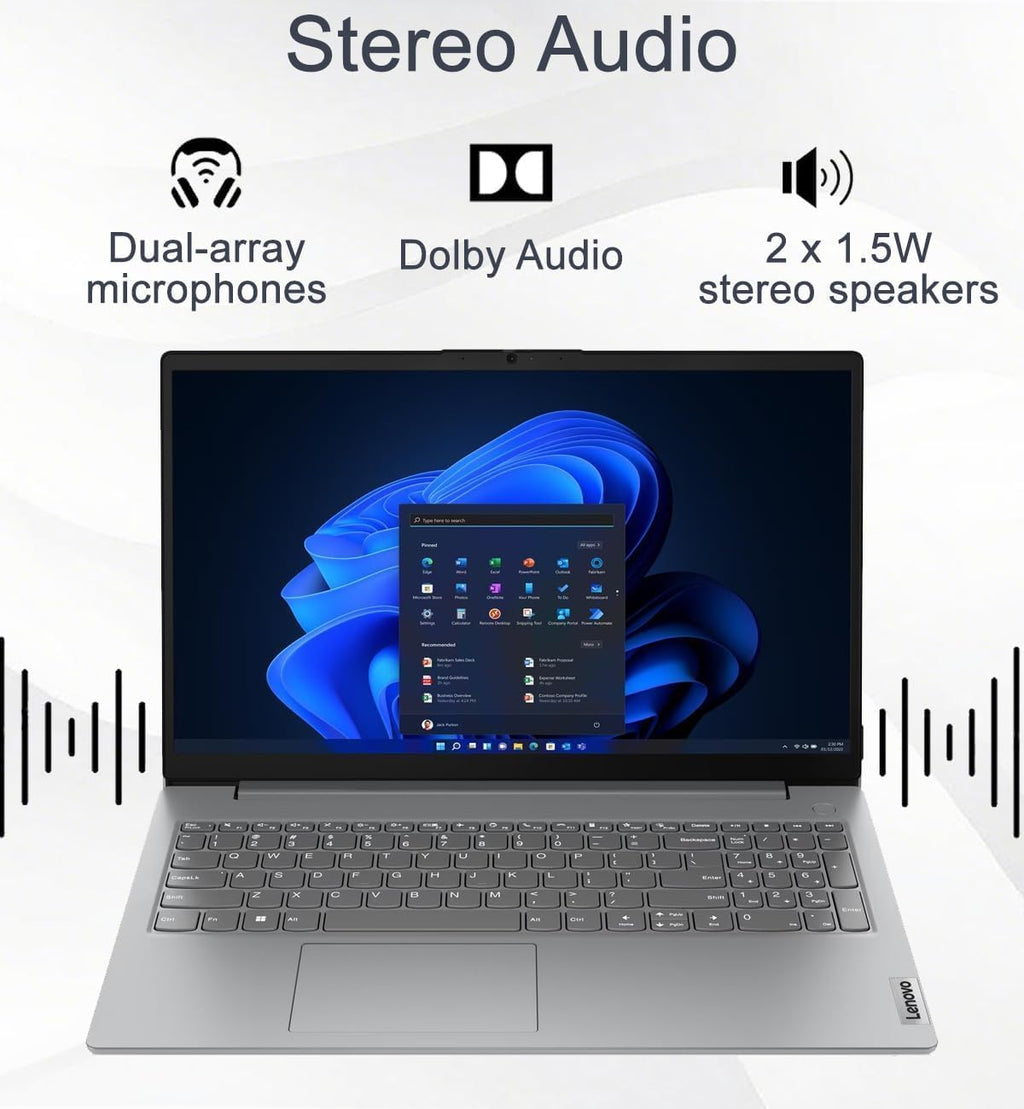 Lenovo Laptop V15 for Business and Student (15.6' FHD Anti-Glare, AMD Ryzen 5 7520U (> Intel i5-1235U), 16GB DDR5 RAM, 512GB SSD), Numeric Keypad, Webcam w/Shutter, RJ-45, Wi-Fi 6, HDMI, Win 11 Pro