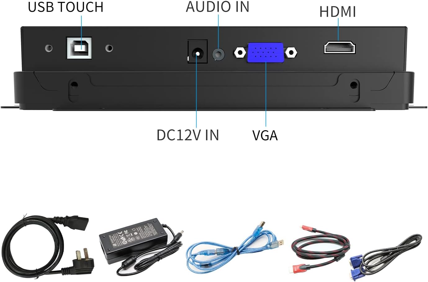 GreenTouch 8 Inch Open Frame 1024x600 HDMI PCAP Touch Monitors for Consumer, Retail POS, and Hospitality Markets