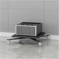 Audio Rack Stainless Steel Stereo Rack Audio Equipment Rack Audio Open Rack Cabinet Audio-Video Shelving with Shock-Absorbing Feet(Silver,1 Tier)