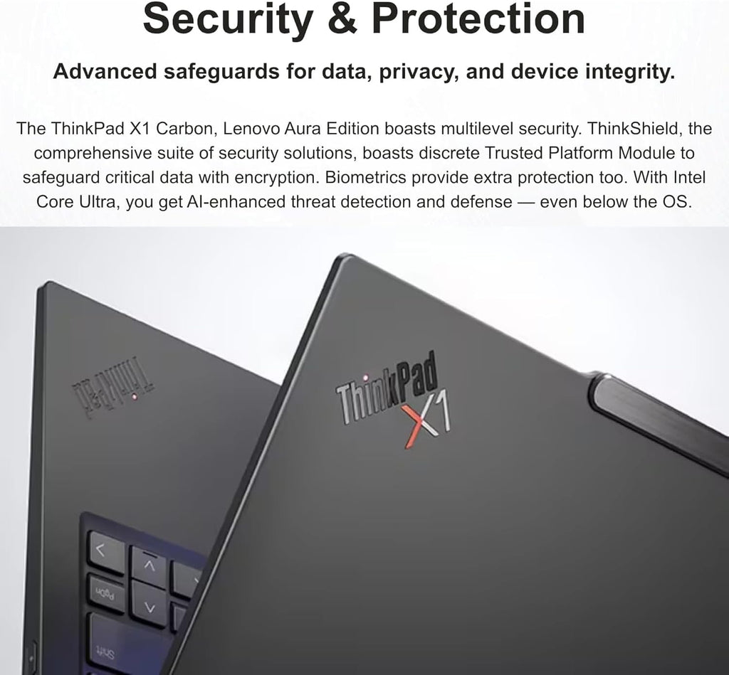 Lenovo ThinkPad X1 Carbon Gen 13 Business AI Laptop, Intel Core Ultra 7 255U, 14' FHD+ Touchscreen, 32GB DDR5, 1TB SSD, 1080p IR Camera, Fingerprint, Wi-Fi 6E, Win 11 Pro, Bundle with 7-in-1 USB-C Hub
