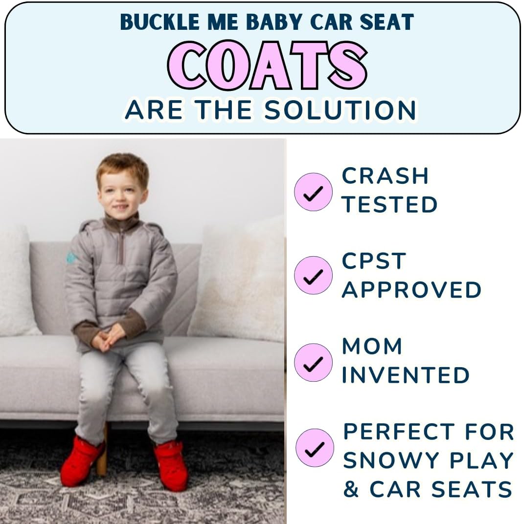 Buckle Me Baby Winter Coat | Toastiest Car Seat Jacket for Boys and Girls - Featured on Shark Tank 6 Months - 6 Years