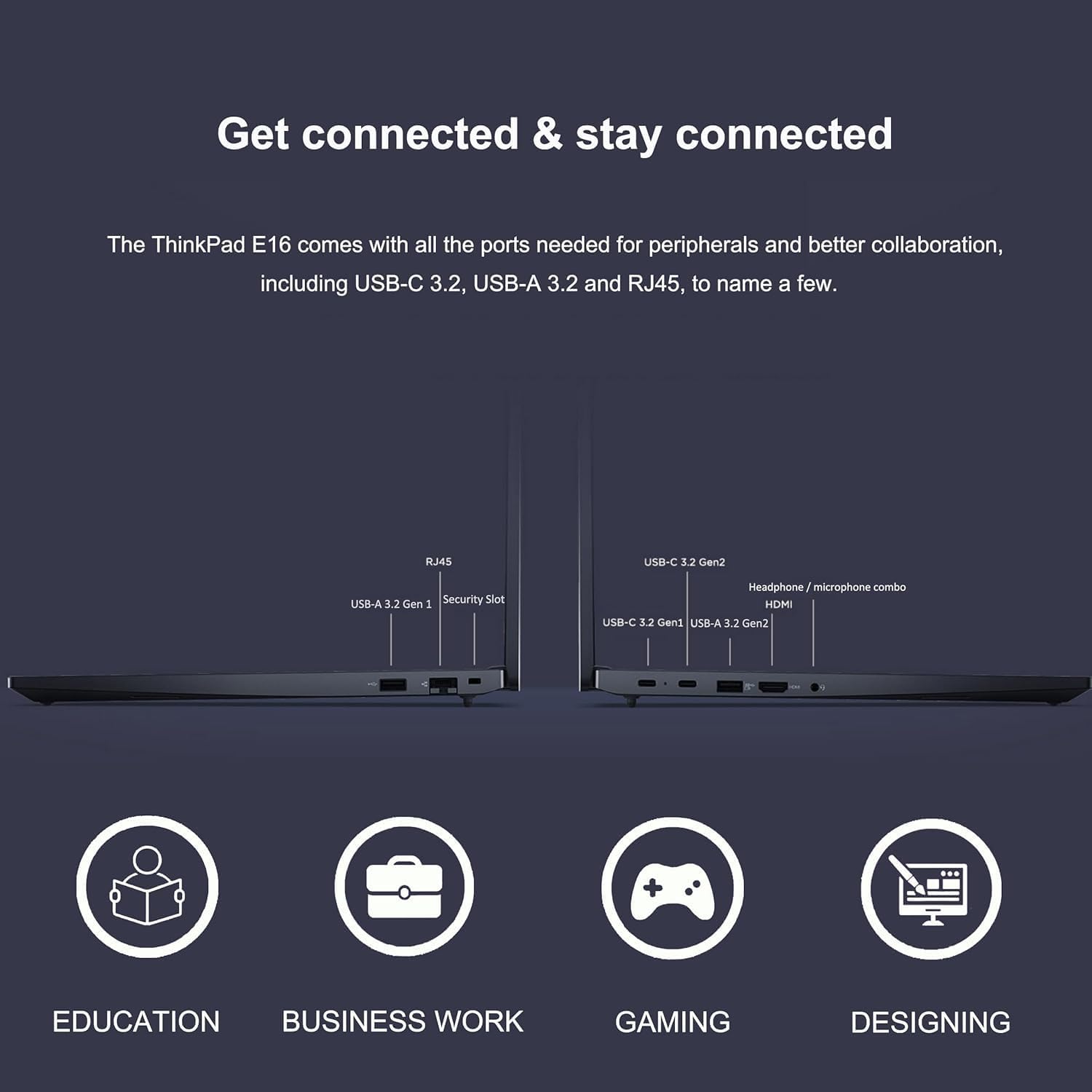 Lenovo ThinkPad E16 Gen 2 Business Laptop (16' FHD+ Touchscreen, AMD Ryzen 7 7735U (> Intel i7-1355U), 32GB DDR5 RAM, 1TB SSD), Backlit KB, 1080p Webcam, Wi-Fi 6E, Ethernet, Win 11 Pro w/ Copilot