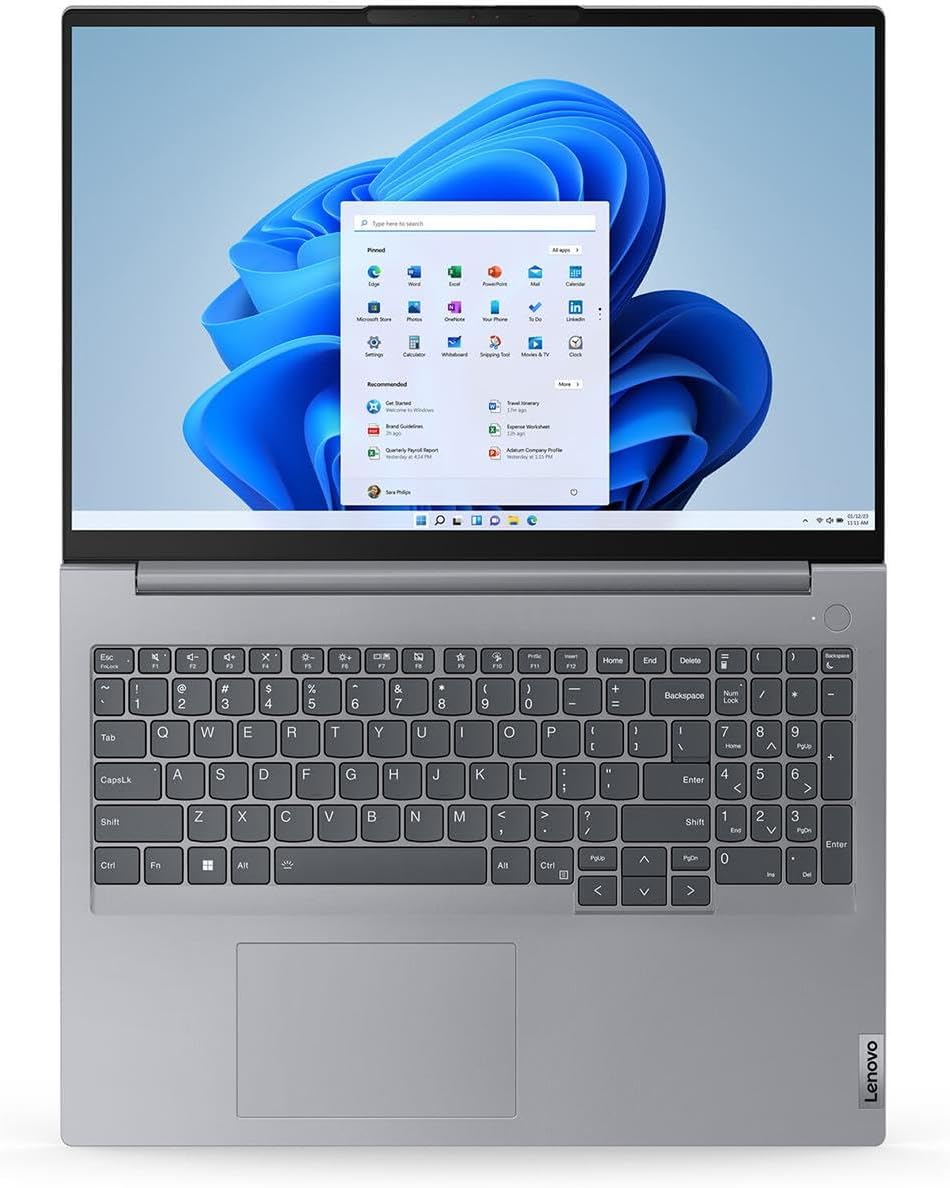 Lenovo ThinkBook 16 Gen6 Notebook - Intel Core i5-1335U (10 Core) 1.30GHz, 16GB DDR5, 512GB SSD, 16' WUXGA Touchscreen, Wifi6, BT, USB3.2, USB-C, TB4, HDMI, NIC, W11Pro (Renewed)