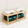 Audio Rack Stereo Rack 2/3/4 Tier Audio Equipment Rack Wooden Audio Rack Cabinet HiFi Rack Double Wide Audio Component Rack Durable(Natural,2 Tier)
