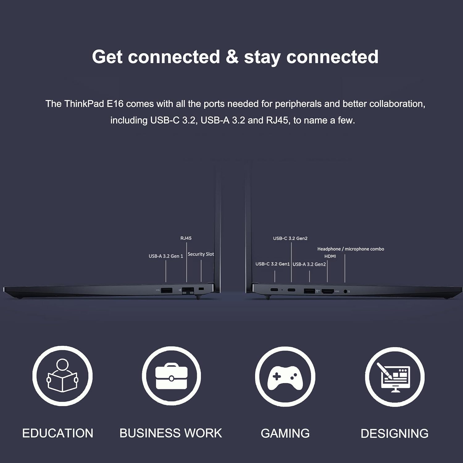 Lenovo ThinkPad E16 Gen 2 Business Laptop (16' FHD+ Anti-Glare, AMD Ryzen 7 7735U (> Intel i7-1355U), 32GB DDR5 RAM, 1TB SSD) Backlit, Fingerprint, 1080p Webcam, Ethernet, Wi-Fi, Win 11 Pro w/ Copilot
