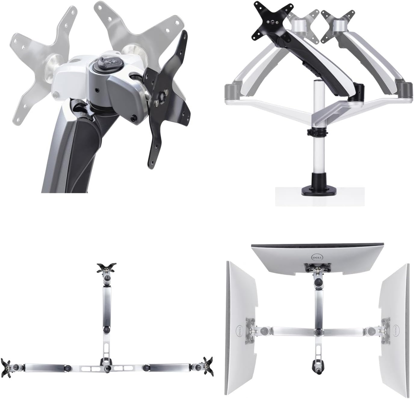 StarTech.com Desk Mount Monitor Arm for 27in 16:9 or 30in 21:9 Ultrawide Screens, VESA 75x75/100x100, Mechanical Spring Arm, TAA