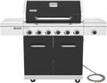 Nexgrill Deluxe 6-Burner Natural Gas Grill with Searing Side Burner and Griddle Insert, Stainless Steel Frame, 60,000 BTUs Output, BBQ Grill for Outdoor Gatherings - 730-0896GH
