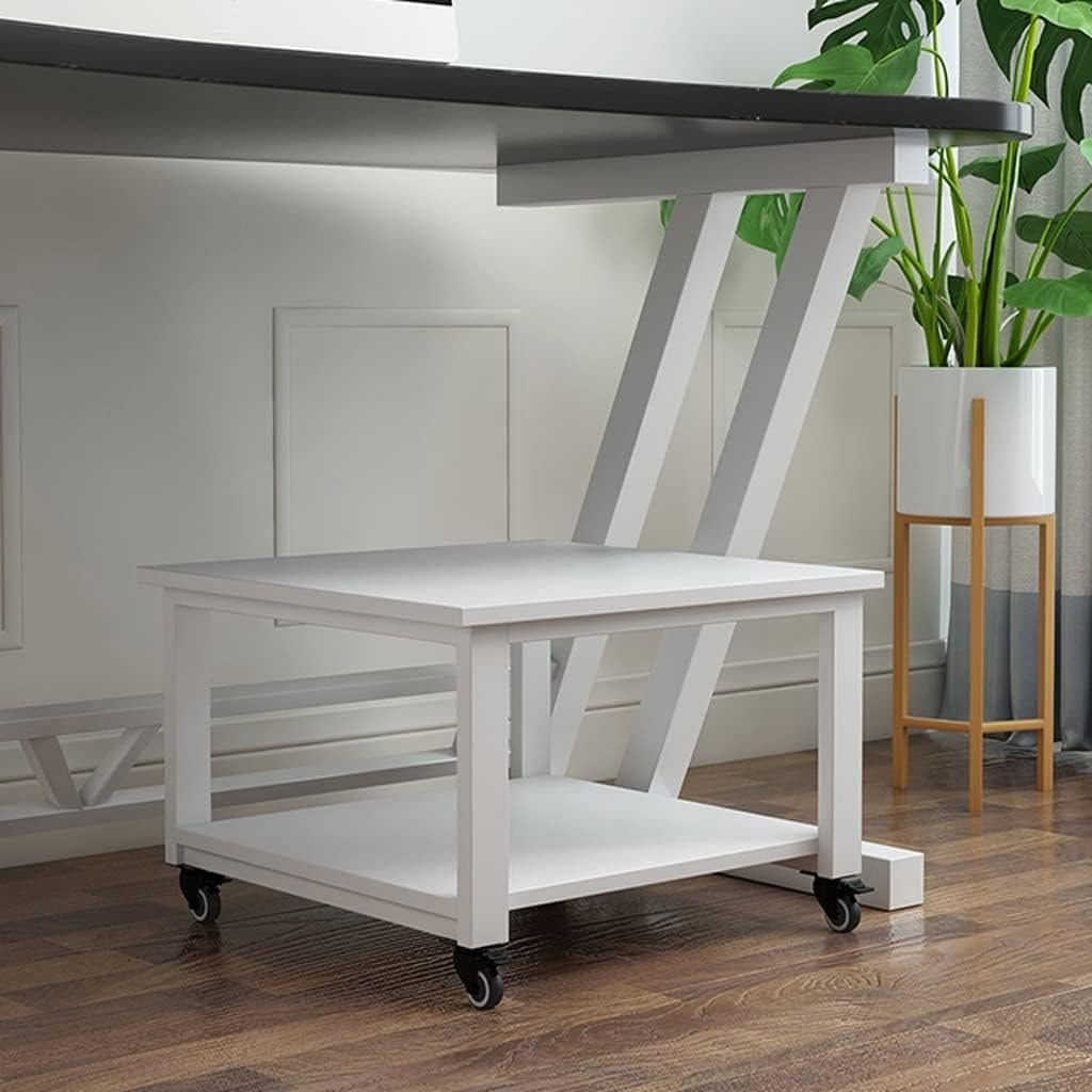 ULTRAWAVE Printer Stand, 35cm, A, Super Load-bearing, Lockable, 4-wheel, Easy Moving, Office Space Organizer, Compatible with Printers, Tabletop Mounting, Metal, Wood