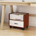 Printer Table Printer Stand for Mini 3D Printer Under Desk Mobile Printer Table with Storage Drawer, Home Office Wood Work Cart with Wheels Printer Shelf,One Color-L43xW40xH46.5cm