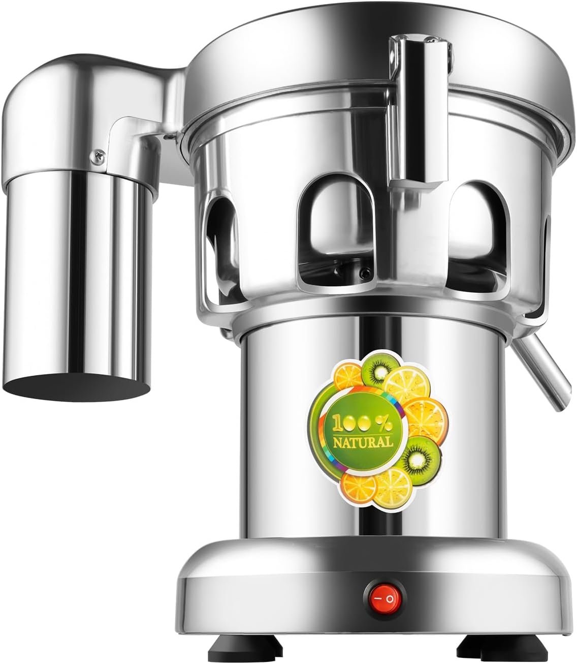 Commercial Juice Extractor 370W 110V Electric Centrifugal Juicer Machine Heavy Duty Stainless Steel Whole Vegetable Fruit Juice Maker Squeezer for Families Restaurants Cafes