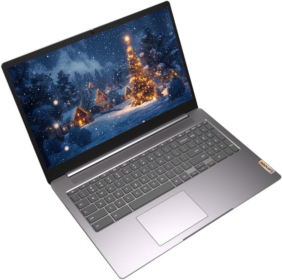 Lenovo 15.6' FHD IdeaPad Chromebook Laptop, Dual-Core Intel Celeron, Chrome OS, Numeric Keypad, Camera Privacy Shutter, PLUSERA Earphones, Grey (Gray, 4GB RAM | 64GB eMMC)
