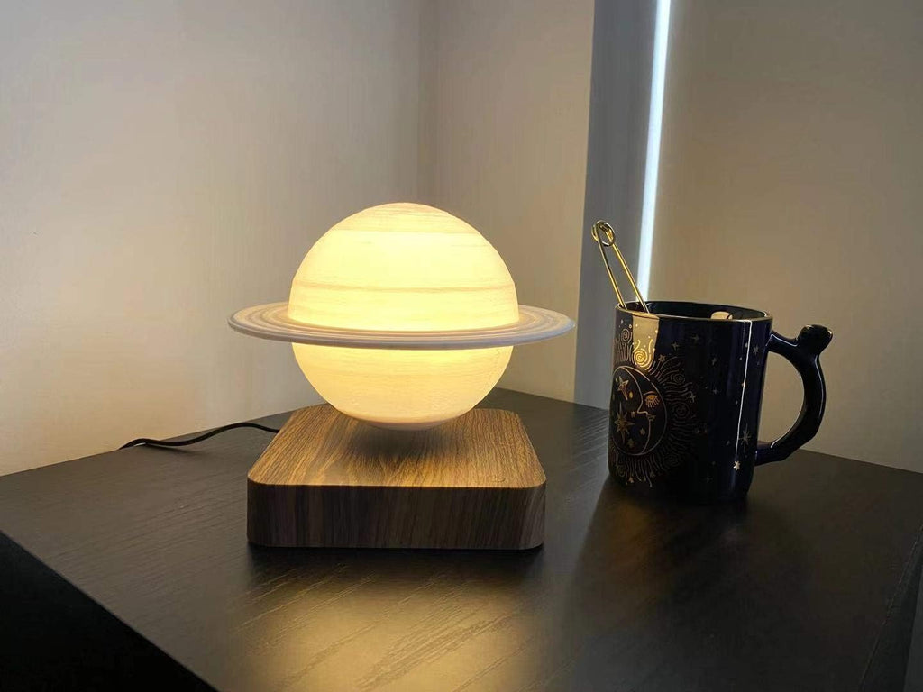 Night Light Moon Light Magnetic Floating Planet Lamp Interior 3D Print LED Bedside Nursing Creative Gift Table Lamp (18cm Mars)