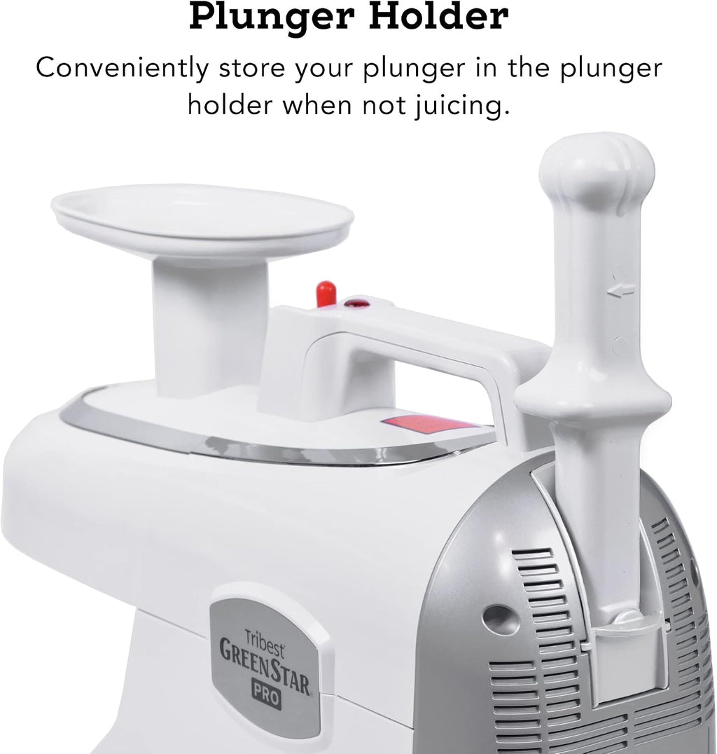 Tribest Greenstar GS-P501-B Pro Jumbo Slow Masticating Juicer, Twin Gear Cold Press Juicer & Juice Extractor, White