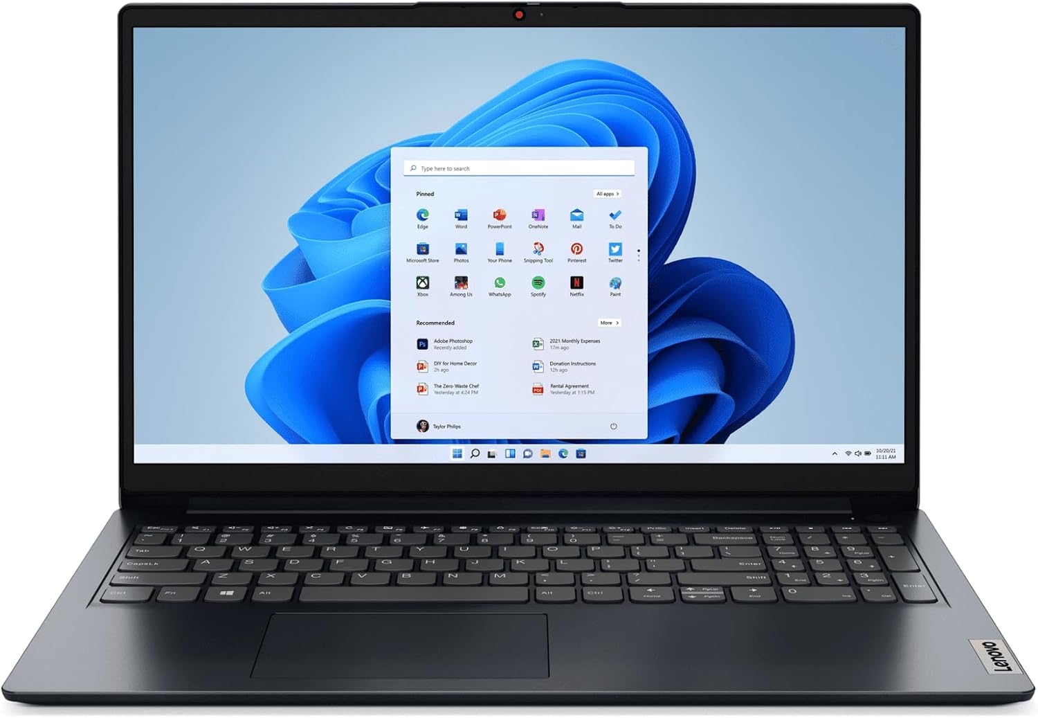 Lenovo Ideapad 1 15.6' FHD Laptop | AMD R3 7320U(Beat i5-1035G1) | 8GB RAM DDR5 | 512GB SSD | Intergrated Graphics | HDMI | Windows 11 Home | Bundle with USB 3.0 Hub