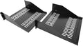 Server Rack Shelf-Universal Vented Rack Mount Cantilever Tray for 19' Network Rack & Cabinet - Heavy Duty Steel - Weight Capacity 115lb-3U H 18' D/ 2 Pieces Packaging GLOBALRACK (3U18, 18INCH)