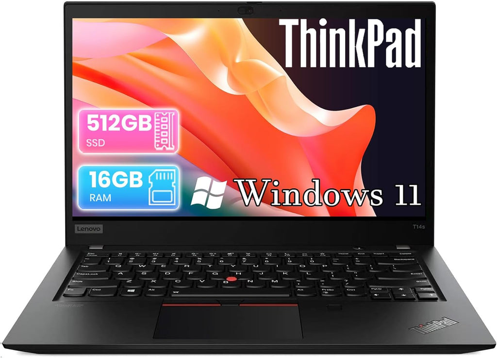 Lenovo Thinkpad T14s Laptop Computer Win 11 Pro, 14' FHD(1920x1080) Notebook, Intel Core i7-10510U Processor, 16GB RAM, 512GB SSD, Type-C, Thinkpad Laptop (Renewed)