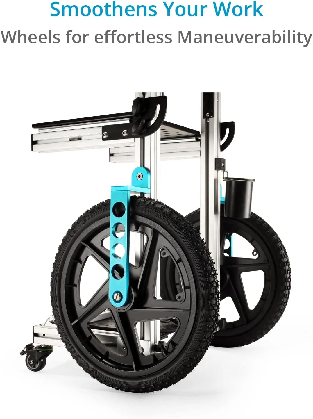 PROAIM Soundchief Vertical Channel Cart for Sound/Video Recording & Production w Rack Mount. Up/down Shelf Adjustment, Reliable Foot Brakes, Collapsible. Payload up to 30kg / 66lb. (CT-SDCF-CV4)