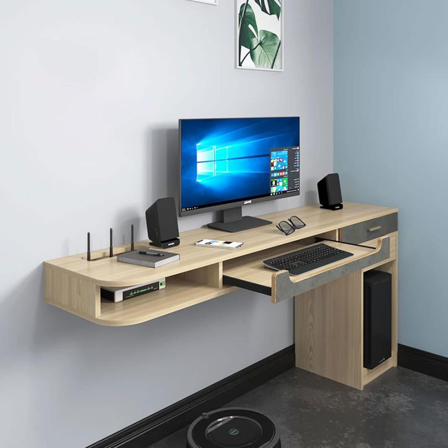Workstation Computer Desk Wall mounted TV Cabinet Floating Shelf Wall Shelf TV Stand TV Media Console Audio-visual Equipment Shelves Speakers Shelf Office Desks Writing Table WIFI Router Shelf