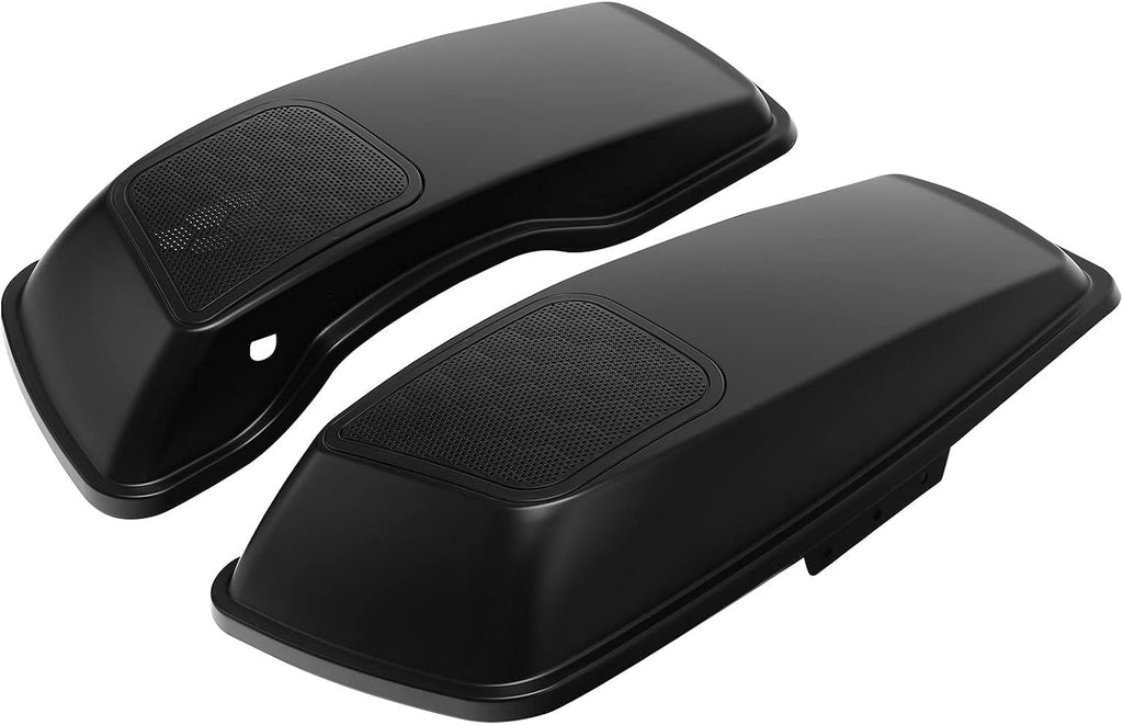 HR3 Black Denim Saddlebag Lids w/ 6'x9' Speaker Grills Compatible with 2014-later Harley Touring Road Glide Street Glide Ultra Limited Electra Glide Standard