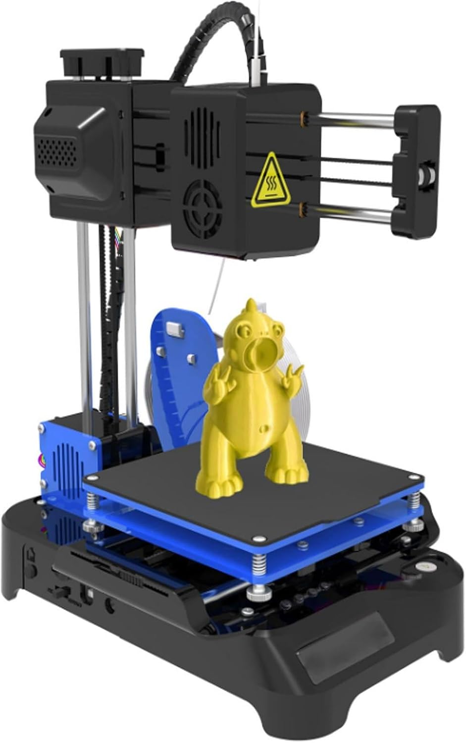 FDM Mini 3D Printer, DIY High Accuracy Small 3D Printer for Beginners, Fast Heating, 4x4x4in Printing Volume, Portable 3D Printers for Windows XP 7 8 10 Black