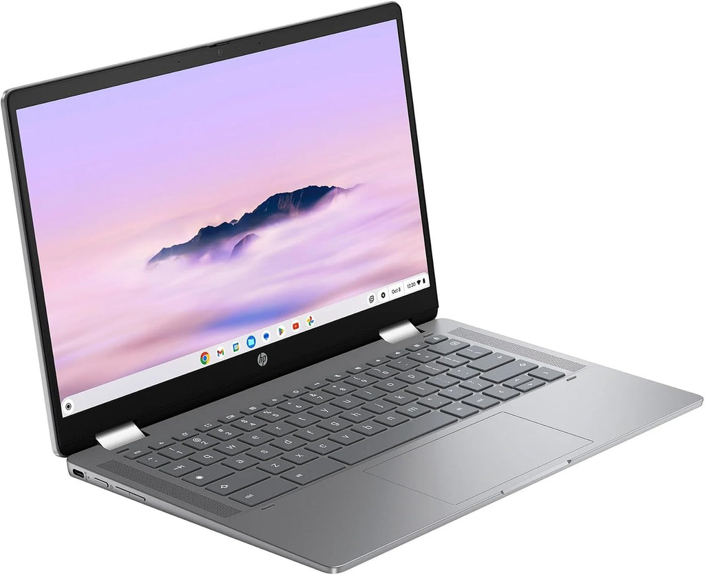 HP 14b Convertible 2-in-1 Chromebook Plus in Meteor Silver 14' Touch FHD Intel i3 8-Core up to 3.80GHz 8GB Ram 128GB 4K Graphics WiFi 6 Chrome OS (14b -i3 - Renewed)