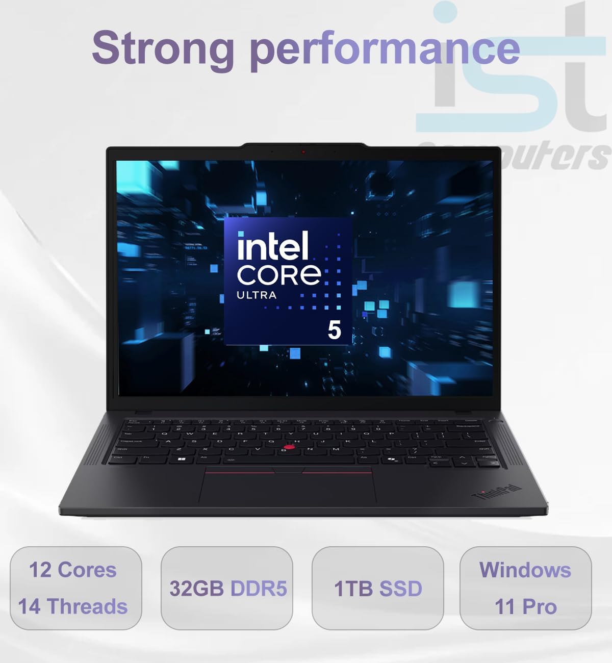 Lenovo ThinkPad T14 Gen 6 Business AI PC Laptop (14' FHD+ Touchscreen, Intel 12-Core Ultra 5 225U (> Ultra 7 155U), 32GB DDR5, 1TB SSD), 2x Thunderbolt 4, Backlit, Fingerprint, IR Webcam, Win 11 Pro