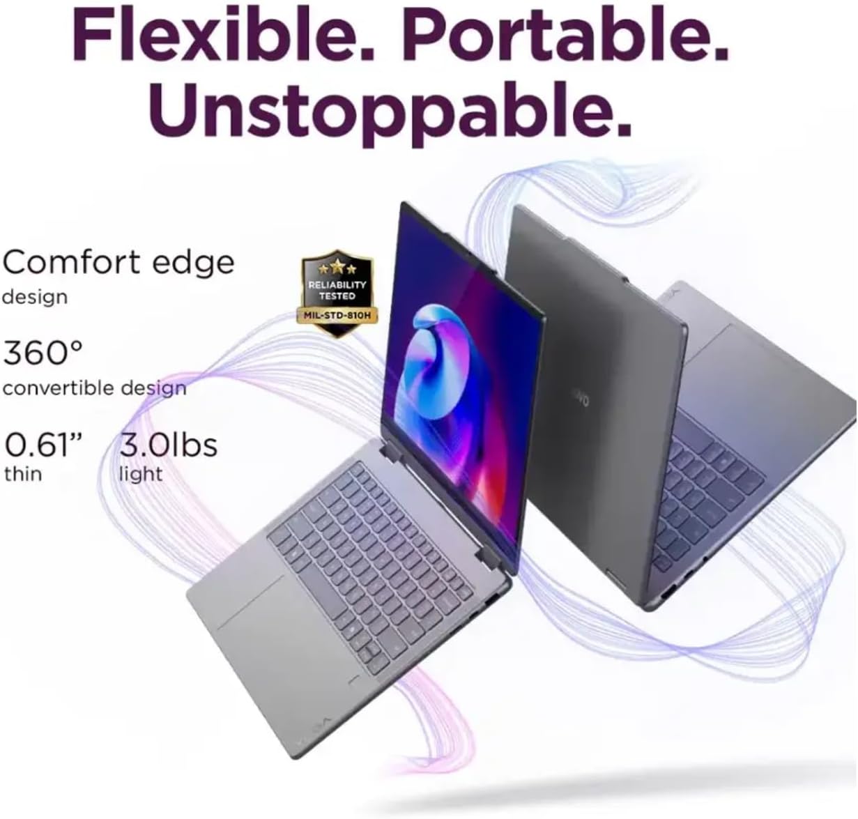 Lenovo 2025 Yoga 7i 2-in-1 Copilot+ PC, 14' 600Nits OLED Touchscreen, Ultra 5 226V (>Ultra 5 125U), 15H Battery, Backlit KB, Privacy cam, FP, Wi-Fi 7, Win11, W/128G PSD (16GB RAM |512GB SSD)