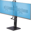 StarTech.com Crossbar Dual Monitor Desk Stand for 27inch Screens, Max Cap 26.4lb, VESA Mount 75x75/100x100, Height Adjustable