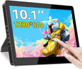 10.1' Touch Screen Monitor, IPS 1280x800 Small USB-C Secondary Display, 10-Point Touch, HDMI, VESA, Dual Speakers, Mini Monitor for Laptop PC Raspberry Pi 3D Printer