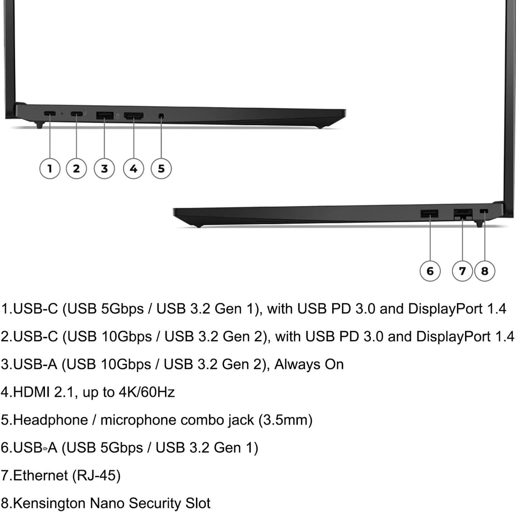 Lenovo ThinkPad E16 G2 Laptop Computer, 16' FHD+, AMD 8-Core Ryzen 7 7735HS, 16GB DDR5 RAM, 1TB PCIe SSD, WiFi 6E, Windows 11 Pro