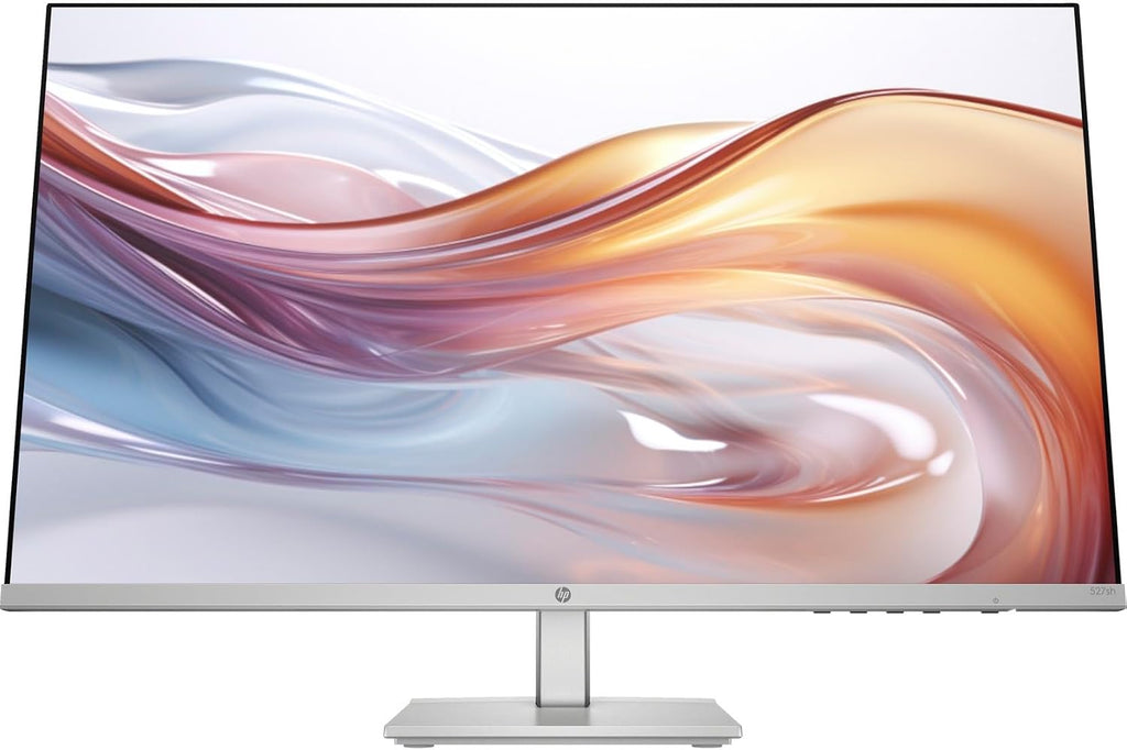 HP Series 5 527sh Monitor (Replaces M27h) 27' 100Hz IPS FHD (1920x1080) 99% sRGB Display, Adjustable Height & Tilt, Flicker Free, Anti-Glare, Black/Silver w/DKZ USB Port Expander
