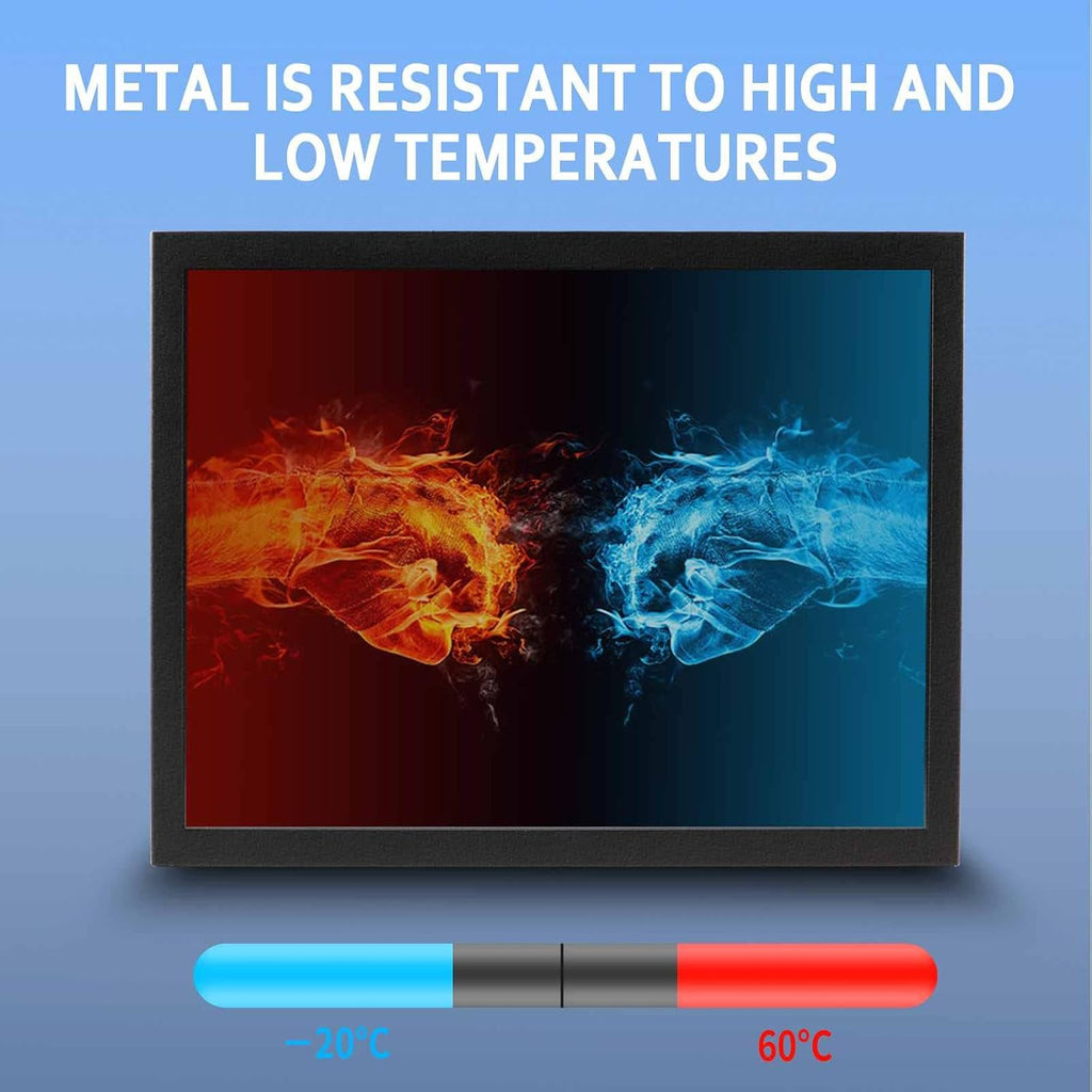 VSDISPLAY Portable Industrial Monitor with Dual Speaker,15 Inch 1024x768 4:3 IPS LCD Touchscreen and VGA DVI Video Input,Metal Shell with Bracket
