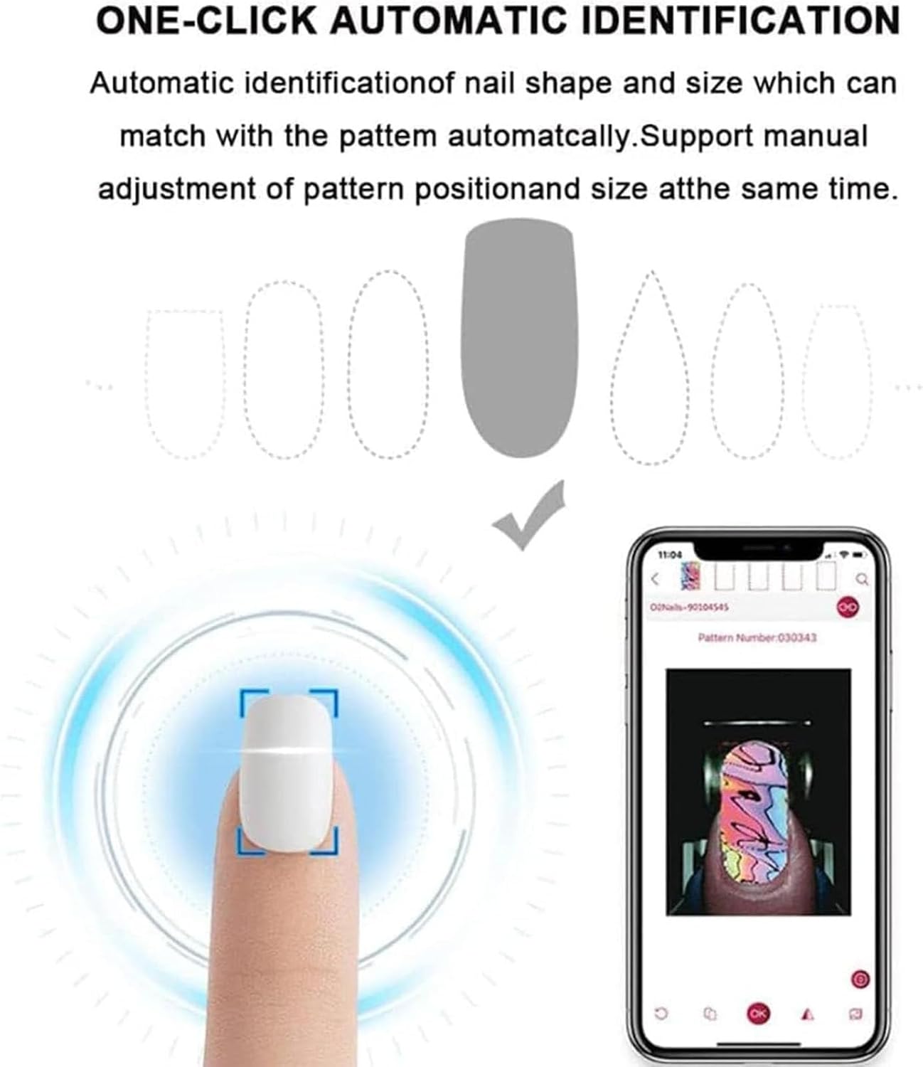 Nail Printer,3D Smart Automatic Nail Printer,Nail Pattern Printer,Multi-Function Portable Mobile Nail Painting Machine,Suitable for Children (Pink)