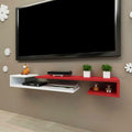 Wall Shelf Wall mounted TV Shelf Decorative Wall Display Floating Shelf TV Stand TV Console Audio-visual Equipment Shelves Set-top box WiFi Router CD DVD Media Storage Shelf Home Entertainment Center