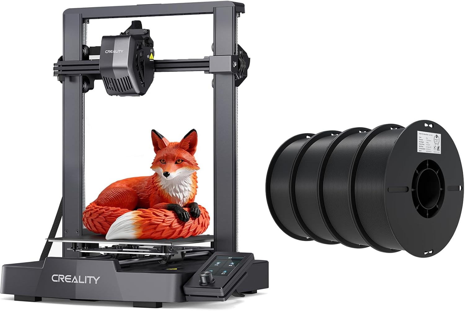 Creality Ender 3 V3 SE 3D Printer Bundle PLA 4 Packs Black