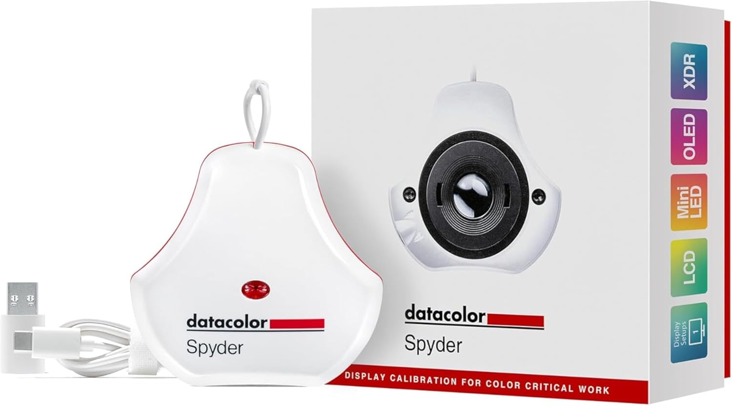 datacolor Spyder - Monitor Calibrator for Graphic Designers, Photographers, and Content Creators, Shows You True Colors, Works on OLED Monitors & LED Screens, Easy-to-Use Color Calibration Tool