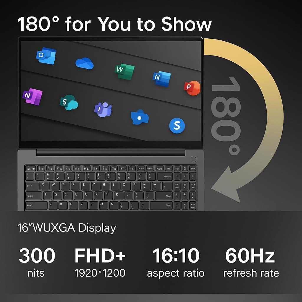 Lenovo Newly Designed 16' WUXGA Thinkpad E16 Laptop(2025/2026 Edition) with Microsoft Office, Intel Core Ultra 5 125U, 64GB RAM, 1TB SSD, Backlit Keyboard, Fingerprint Reader, Windows 11 Pro, WOWPC